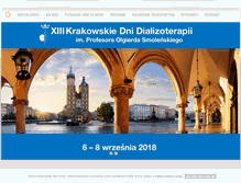 Tablet Screenshot of krakowskie-dni-dializoterapii.pl